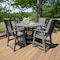 Highwood Usa Weatherly 5pc Round Counter Height Outdoor Patio Furniture Dining Set AD-CNW48-CGE - alternate 3
